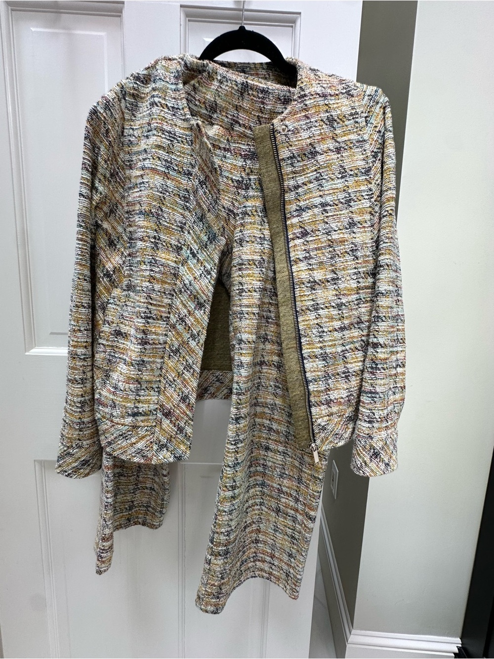Liverpool Los Angeles Tweed Boucle Jacket & Pants Set, XS